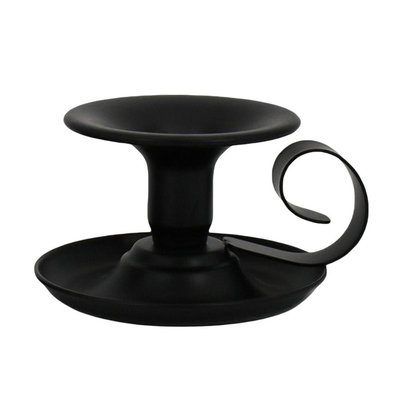 S Retro European Style Wrought Iron Candle Holder With Handle