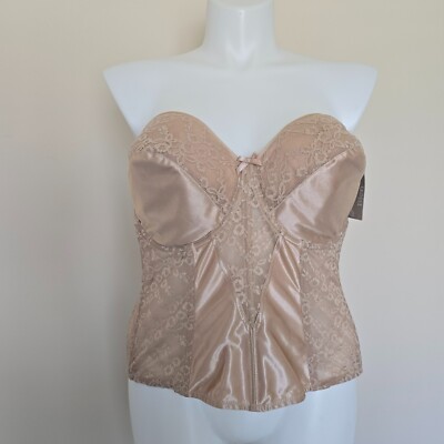 Va Bien Size 42D Bustier Corset Foundation Garment Underwire Nude NWT