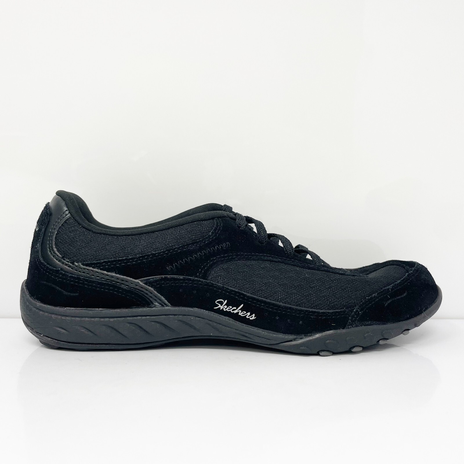 

Skechers Womens Breathe Easy 23031 Черная повседневная обувь Кроссовки Размер 7.5, Черный, Breathe Easy