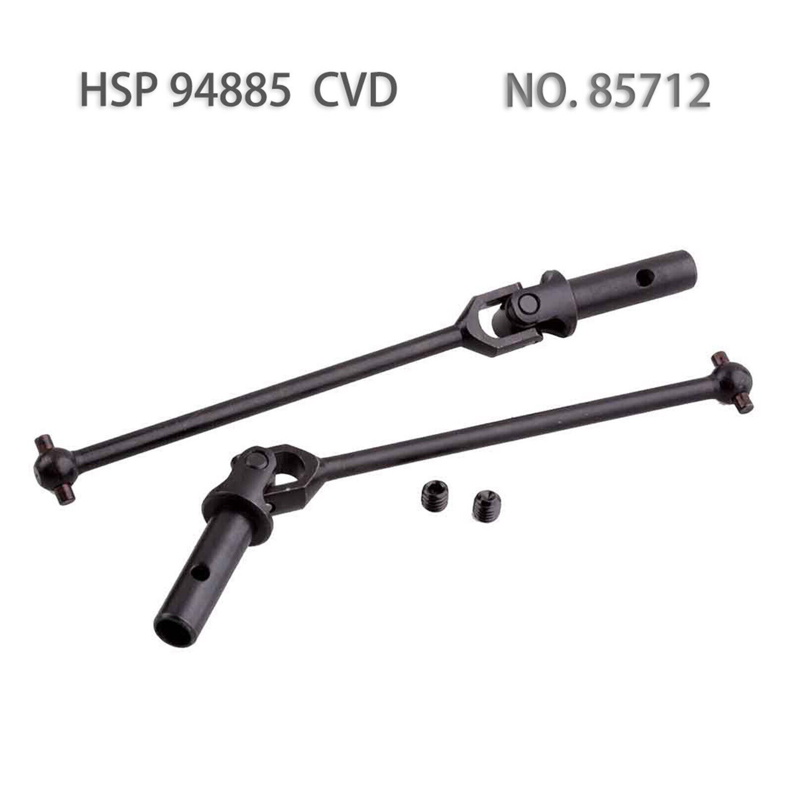 2PCS Steel Universal Drive Shaft CVD Transmission for HSP 94885 85712 1/8 RC Car
