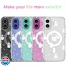 OFQKOAKS for iPhone 15 Case,Compatible with MagSafe,Cute Girly Christmas White Snowman Magnetic Phone Case,Clear Soft Slim Protective Cover for Women Girls
