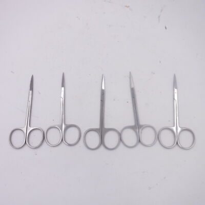5 Pack Medline Centurion Iris 66450 Sharp/Sharp Straight Scissors 4-1/2'' OAL