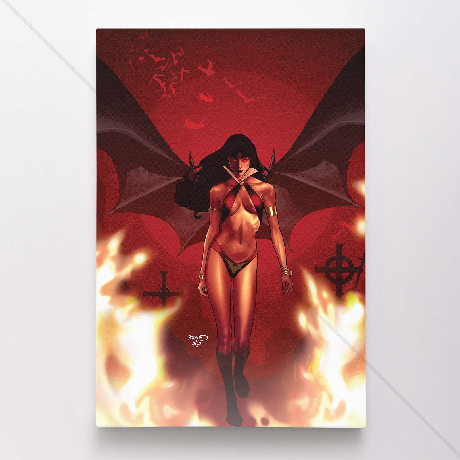 Vampirella Poster Canvas Vampire Comic Book Cover Art Print #303