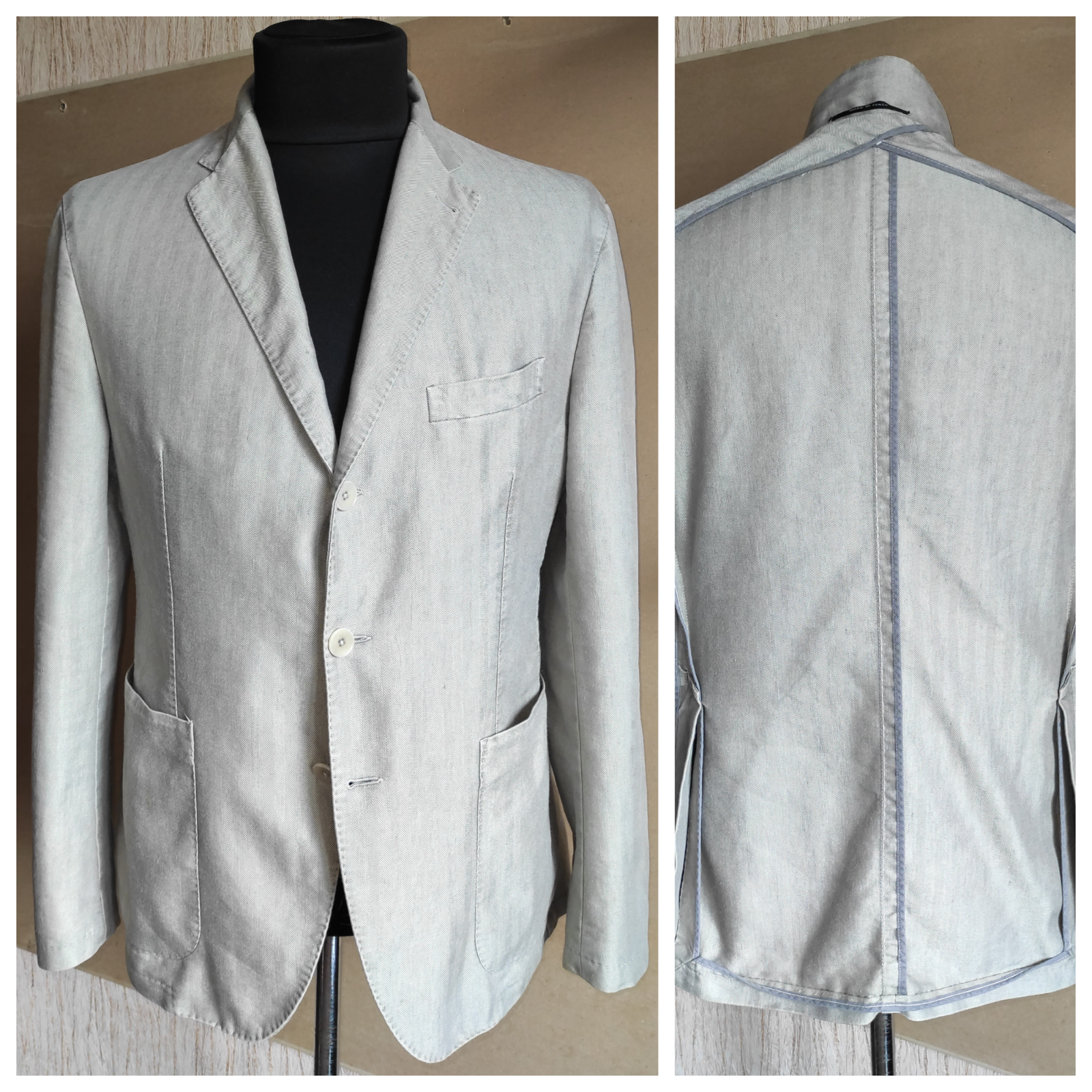人気商品・限定商品ばかりの「超得 半額福袋」が販売開始 Tagliatore Mens Linen Nylon Herringbone Blazer Sportcoat Clothing