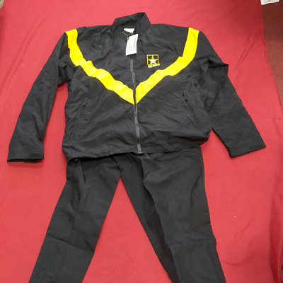 NWT SET of APFU Medium Regular Jacket Pants Black Gold Cold Weather (pt-JUL219)