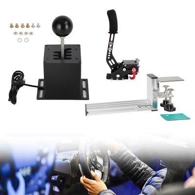 USB Handbrake with L Clip and 6+R H Shifter for Thrustmaster T300RS/GT PC NE