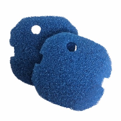2 x Compatible AquaOne AQUIS 1200/1250 and 1000/1050 Blue Coarse Foam Filters