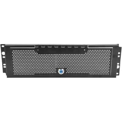 3U 19" Lockable Rack Panel Mesh Blanking Plate 2 Keys Security Hinged Opening