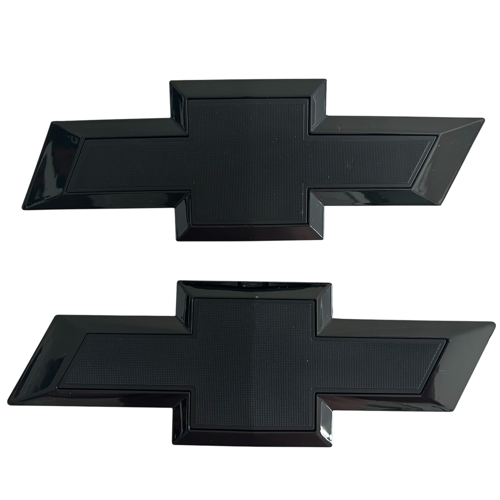 Set of 2 Full Black Emblems for Chevrolet Silverado 2014 2015 Grille & Tailgate