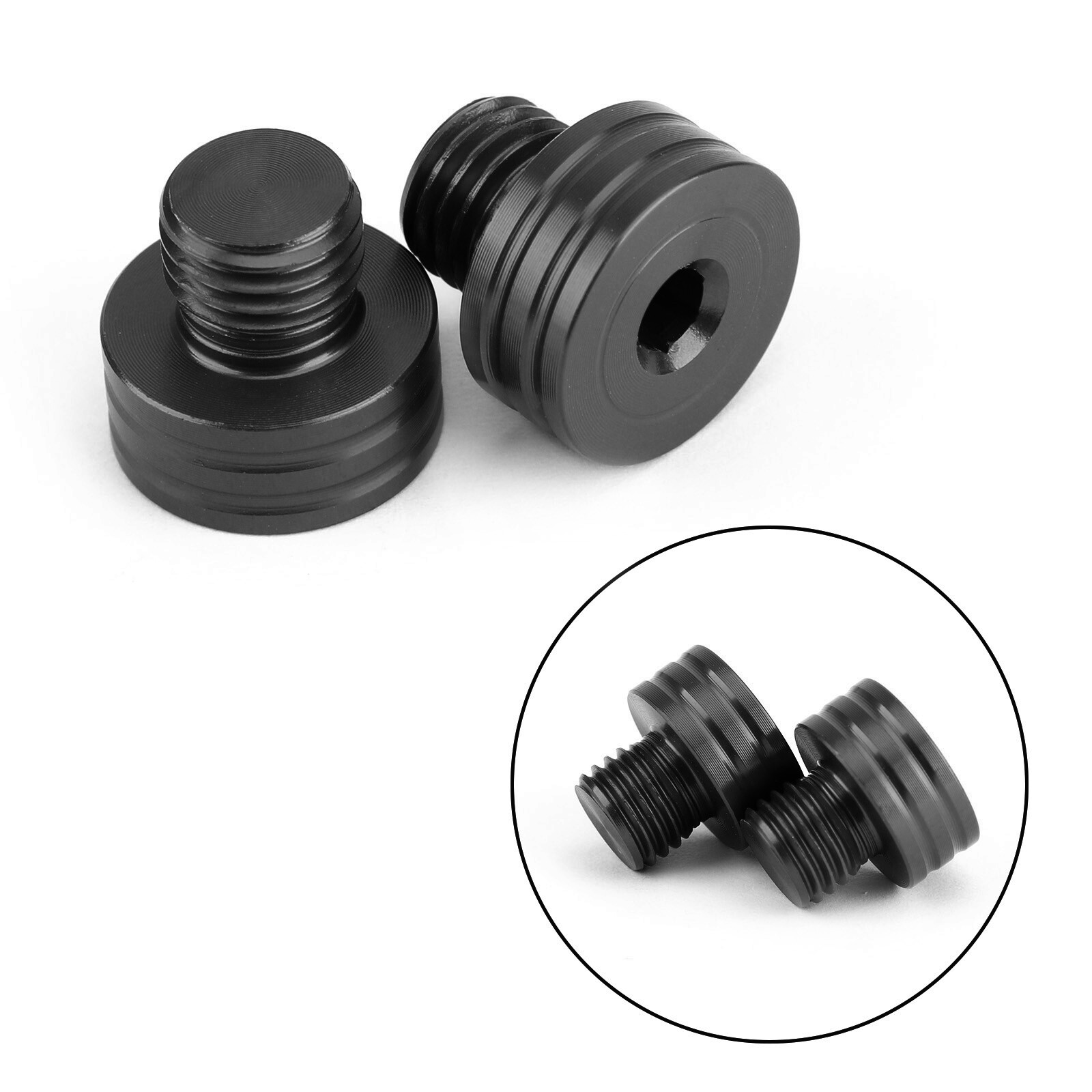 Paire De Vis De Prise M10 En Aluminium Noir Pour BMW S1000R 2015-2018 - Cache Trou De Miroir