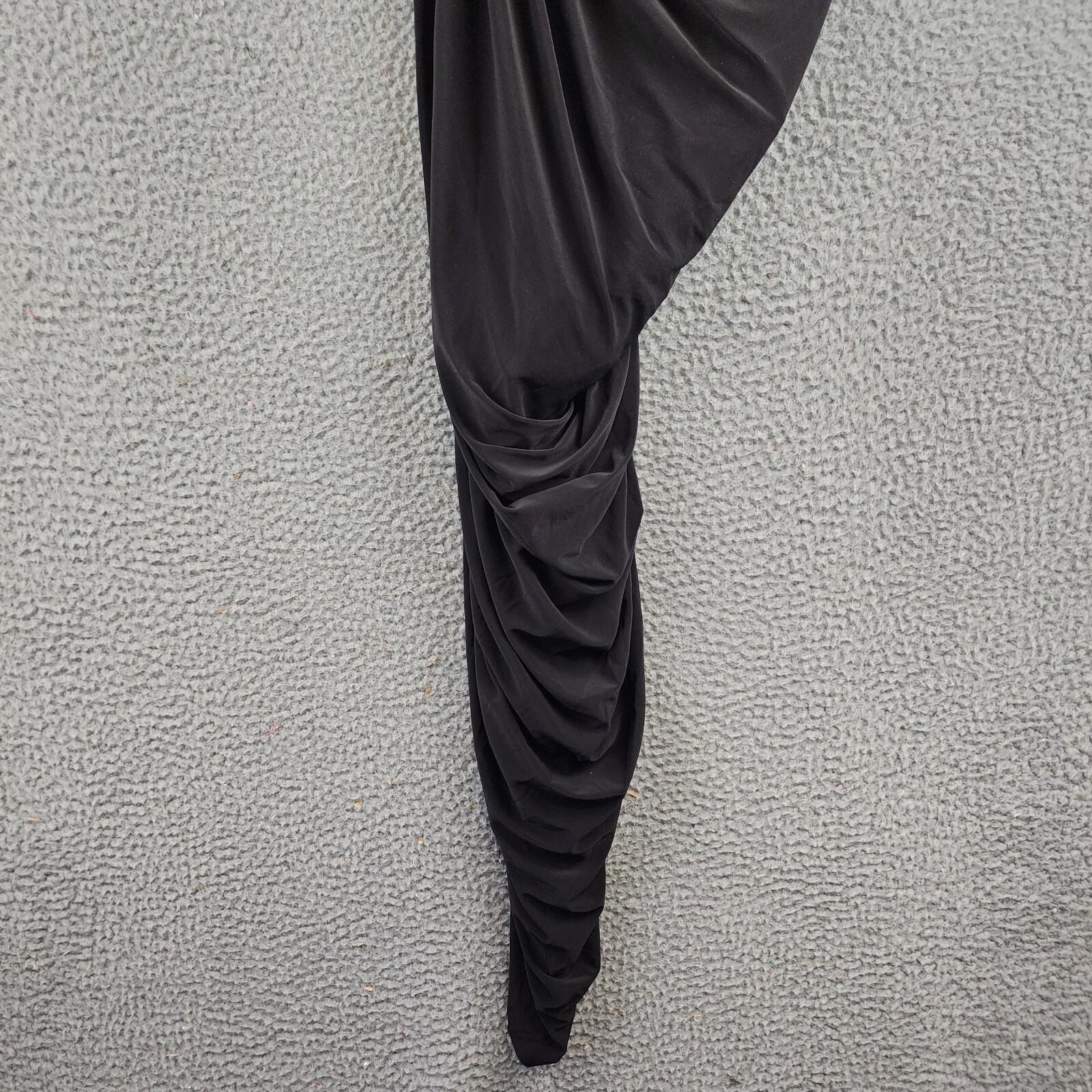 Norma Kamali Diana One Shoulder Mini Dress Womens M/38 Black Asymmetric Pullover - Picture 4 of 15