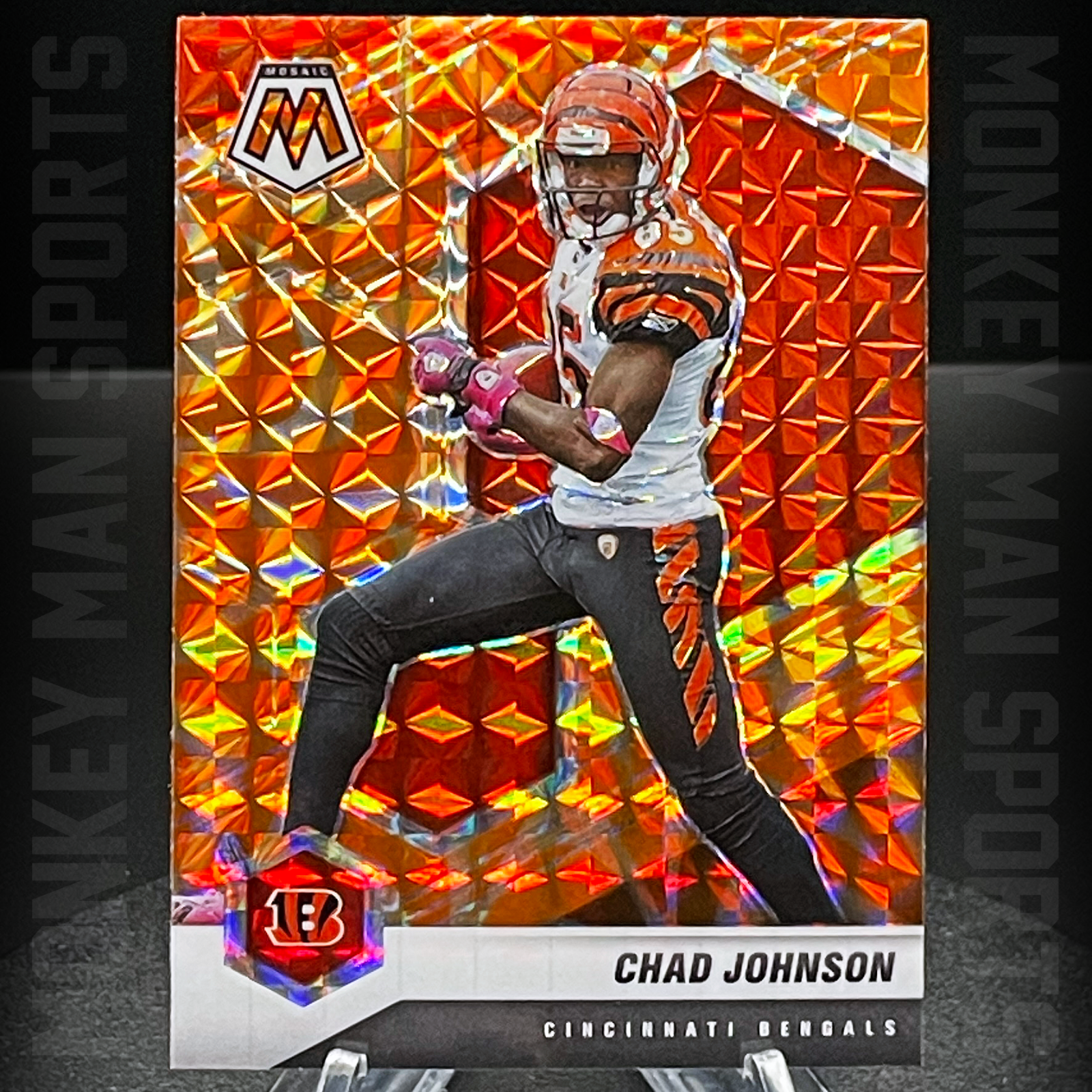 2021 Mosaic - Chad OCHOCINCO Johnson - #48 ORANGE REACTIVE MOSAIC COLOR MATCH