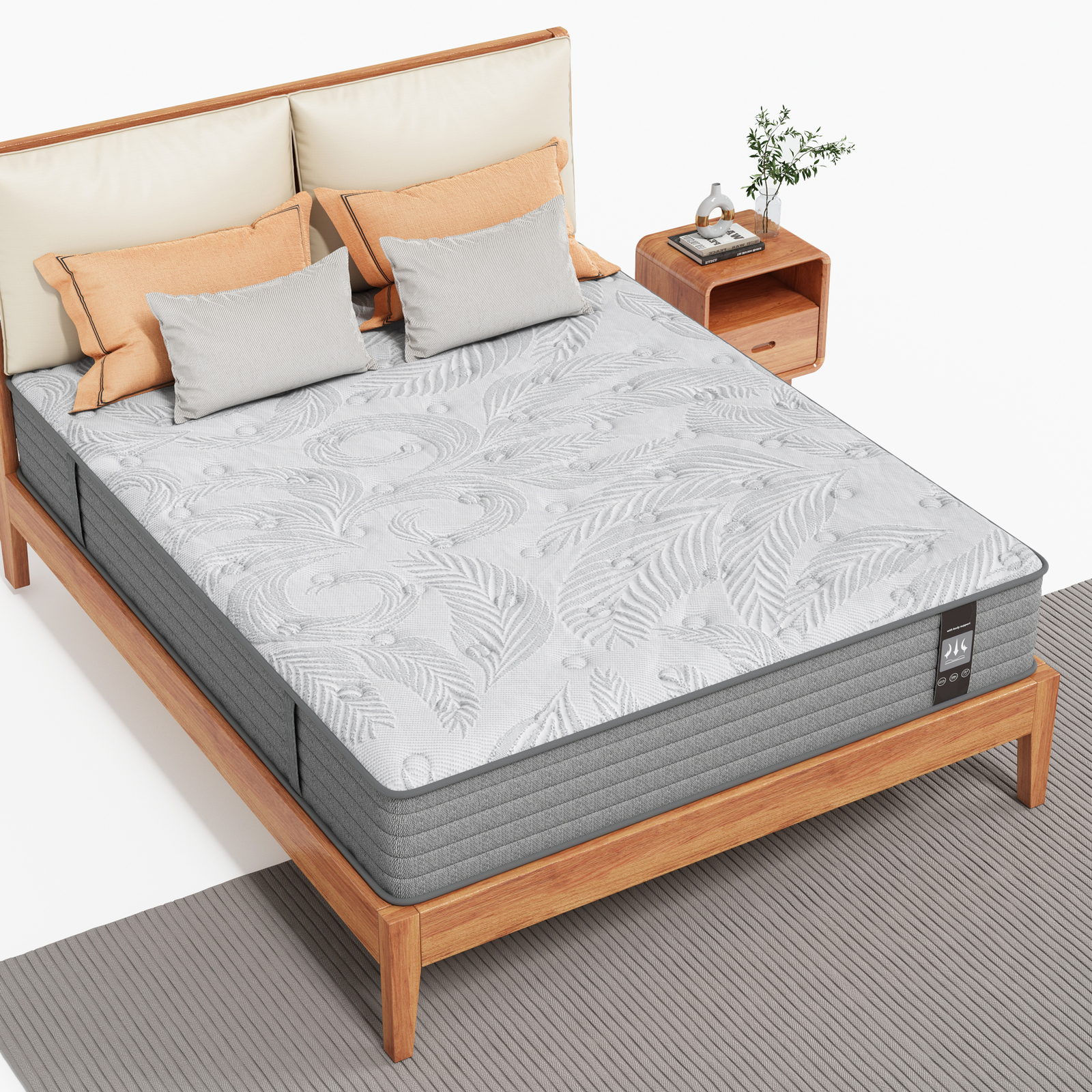 12" Memory Foam Hybrid Pocket Spring Mattress in a Box, Twin