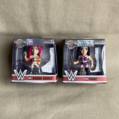 WWE Paige & Sasha Banks: Jada Toys Die-Cast Metals 2.5'' Inch Figure Set (2) NEW