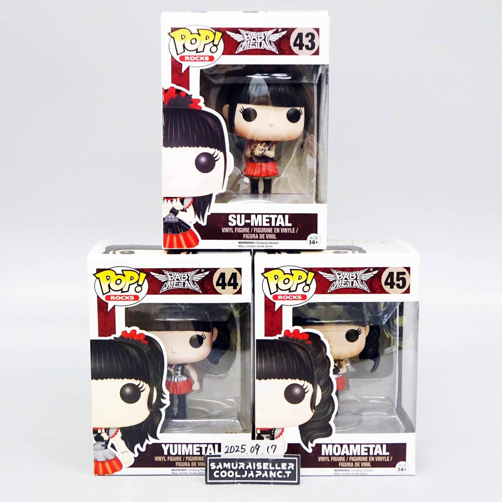 【未開封】 Babyl SU-L Funko フィギュア 新品 FUNKO POP! ROCKS BABYMETAL SU #43 YUI #44 MOA #45 SET OF 3