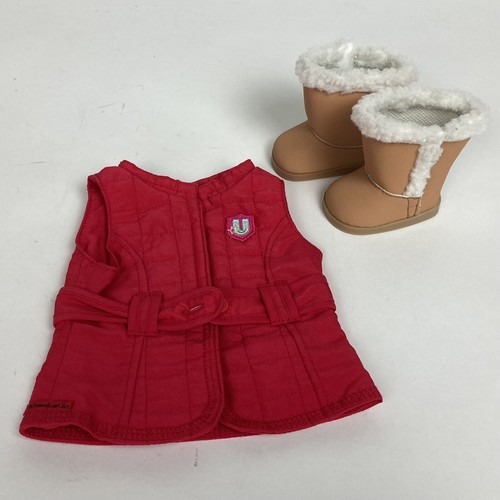 American Girl Doll Red Vest Inner Star University U Sporty Winter Outfit