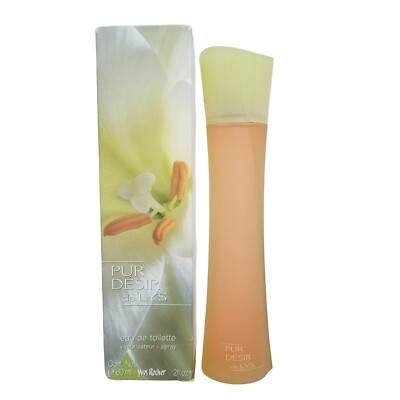 Yves Rocher PUR DE LYS Lily Eau De Toilette Spray 2 fl oz Discontinued Vintage