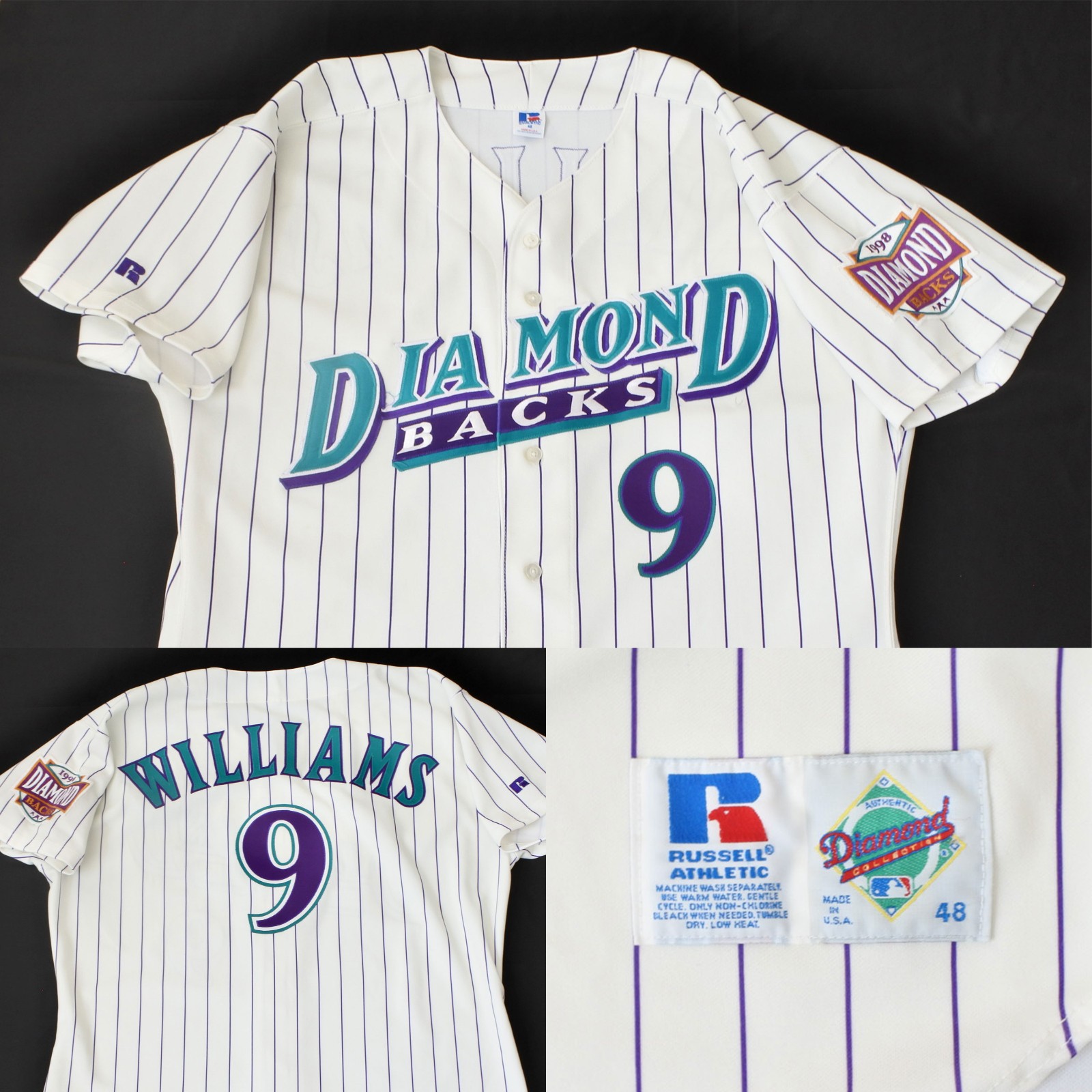 DIAMOND BACKS WILLIAMS ユニフォーム 9 Matt Williams Arizona Diamondbacks Russell Jersey Authentic Men 48