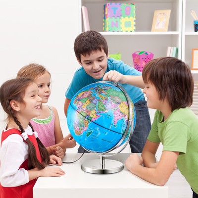 VEVOR Illuminated World Globe with Stand 13in/330.2mm Educational 720° Spinning