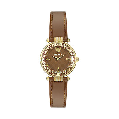 Pre-owned Versace Brown Womens Analogue Watch Reve Ve8b00124