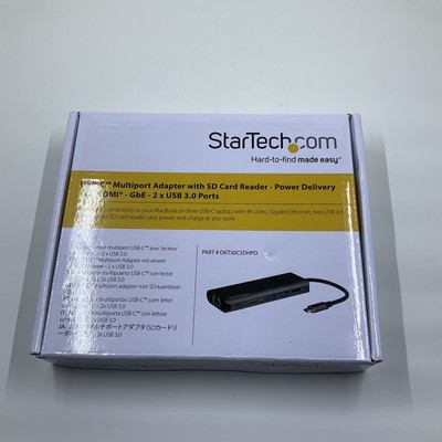 StarTech.com USB-C Multiport Adapter Travel Dock w/ 4K HDMI, USB Hub, SD Reader
