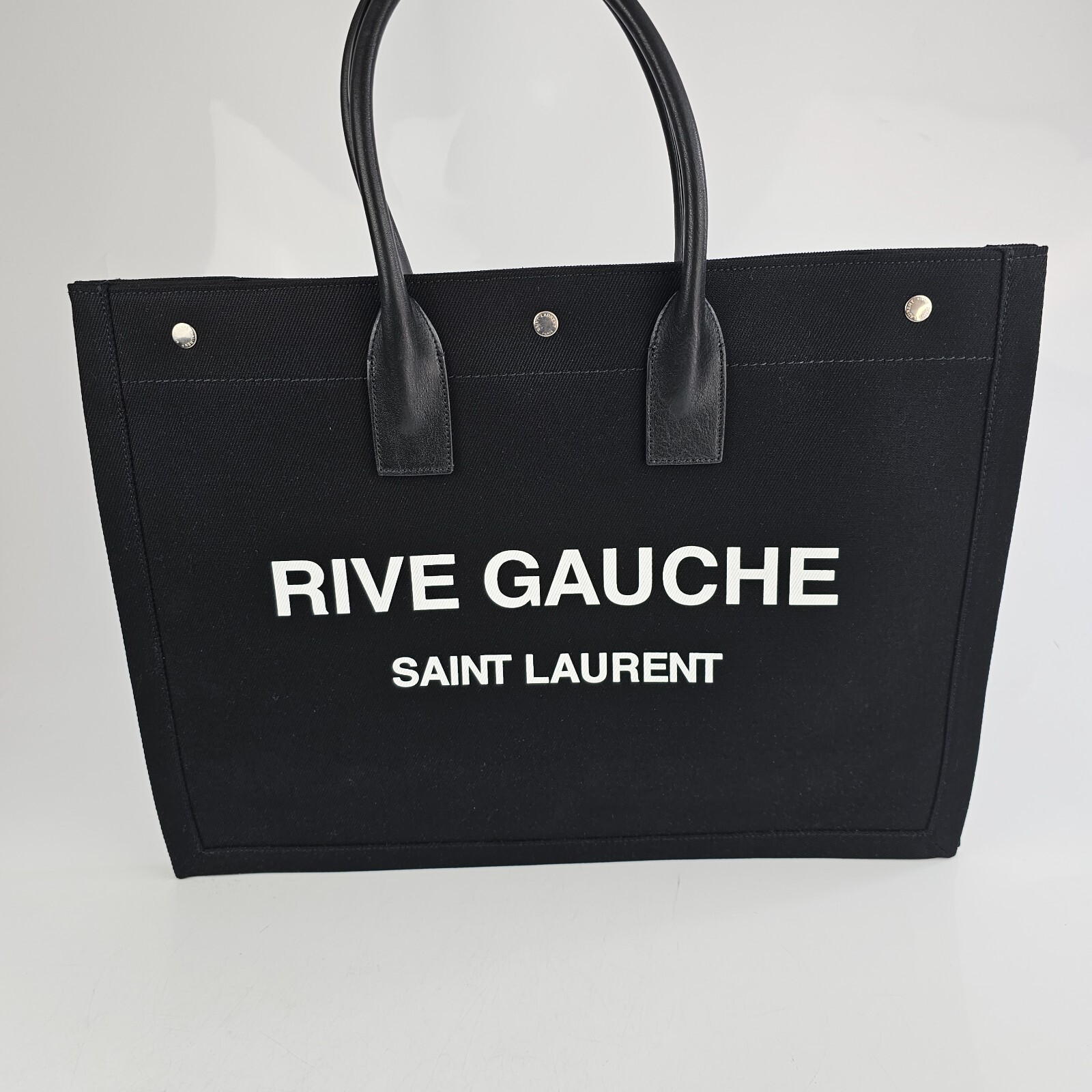 SAINT LAURENT RIVE GAUCHE トートバッグ ブラック Rive Gauche leather tote bag in black - Saint Laurent