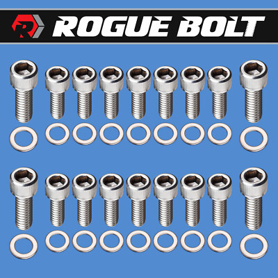 SBC OIL PAN BOLTS STAINLESS STEEL KIT SMALL BLOCK CHEVY 283 327 350 383 400