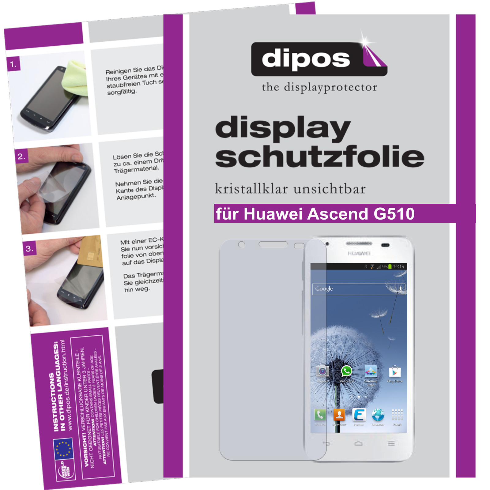 2x Pellicola per HOMTOM S9 Plus Protettiva Protezione Schermo