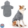 SCENEREAL Dog Hoodie Sweaters for Small Medium Large Size Dogs, Fleece Pet Sweatshirt with Hat and Pocket,Soft Cold Winter All Weather Puppy Clothes for S to XL Sized Dogs,Grey (M)