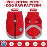 Mihachi Dog Fleece Vest Sweater Zip Up Warm Pullover Step-in Dog Jacket with Dual D-Ring Leash, Winter Cold Weather Reflective Coat Clothes Hoodie for Small Medium Dogs Puppy Cat Boy Girl, Red S