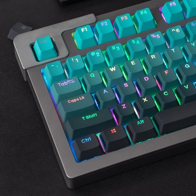 Sumgsn Gradient Cyan Keycaps PBT Double Shot Custom Keycaps Backlit OEM Profi...