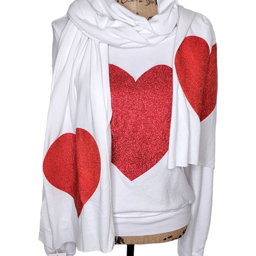 【GRAVER】24FW★ Dot Silhouette Heart Sweatshirt GRAVER】24FW☆ Bone Heart Dot Silhouette Sweatshirt (GRAVER