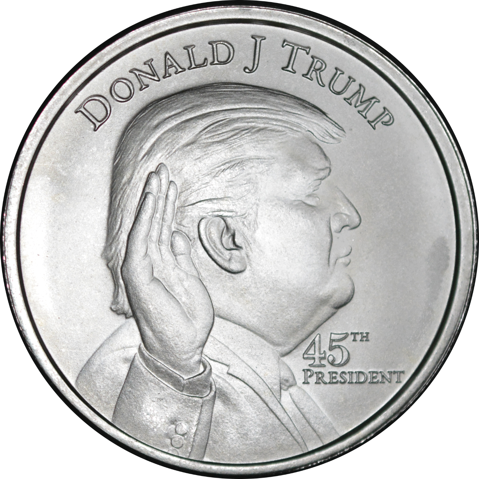 1 oz Silver Round Donald J Trump 45th President White House .999 Fine BU