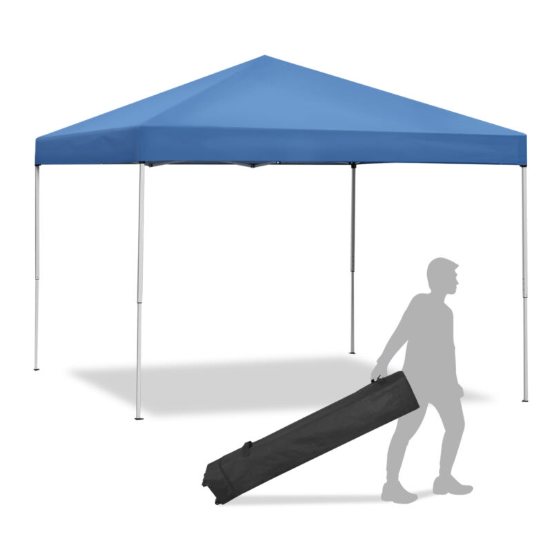 10x10 Pop Up Canopy Tent Adjustable Straight Leg Heights w/Wheeled Bag 3 Colors