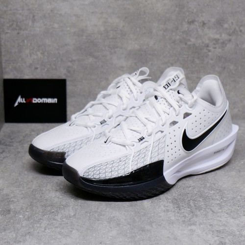 Nike Air Zoom GT Cut 3 EP White Black Low Top Basketball