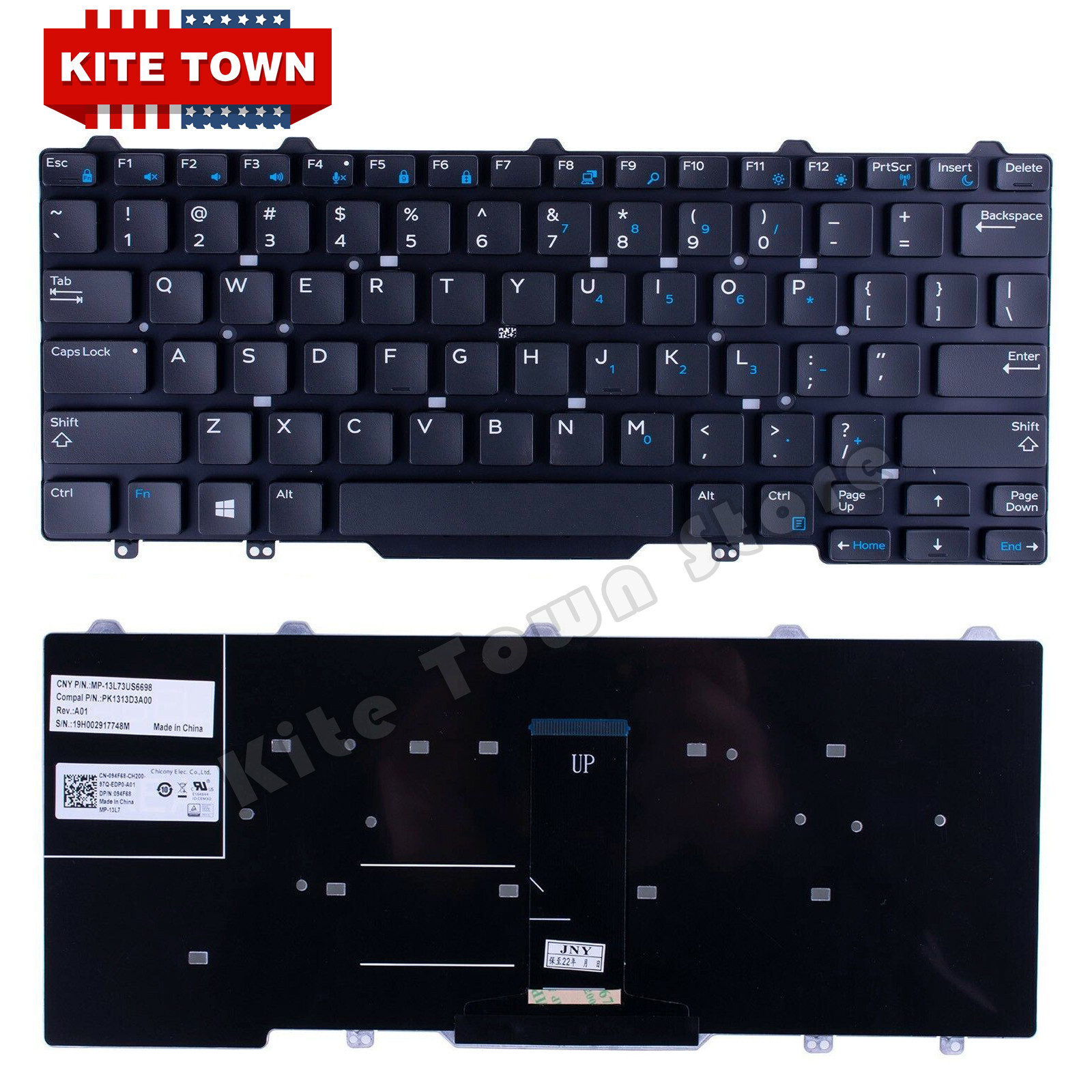 Genuine US Keyboard for Dell Latitude 3340 3350 E5450 E5470 E7450 E7470