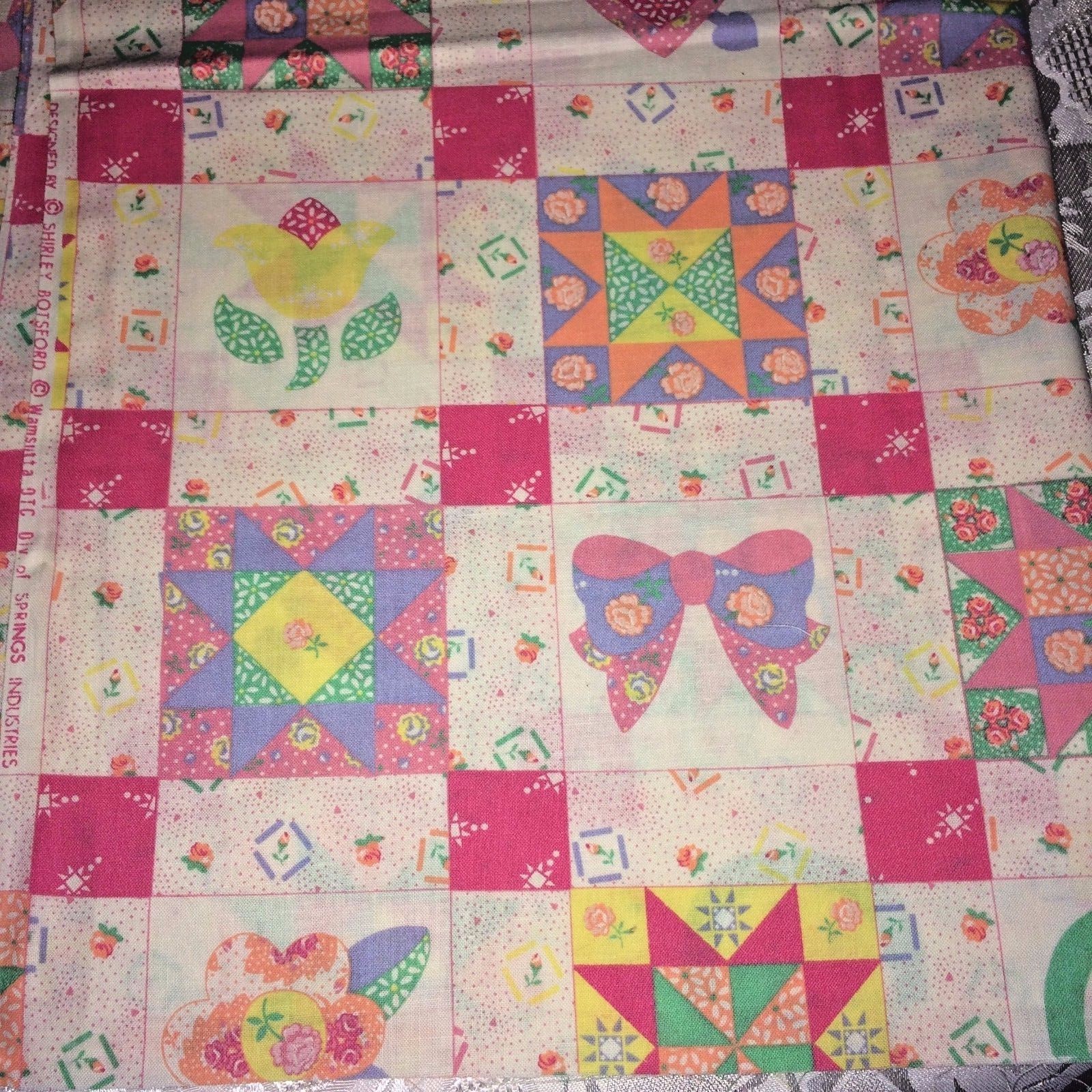 Vtg Wamsutta Cheater Quilt Fabric 42