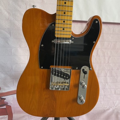 TL Electric Guitar Yellow Solid Body Maple Fretboard Black Pickguard in Stock