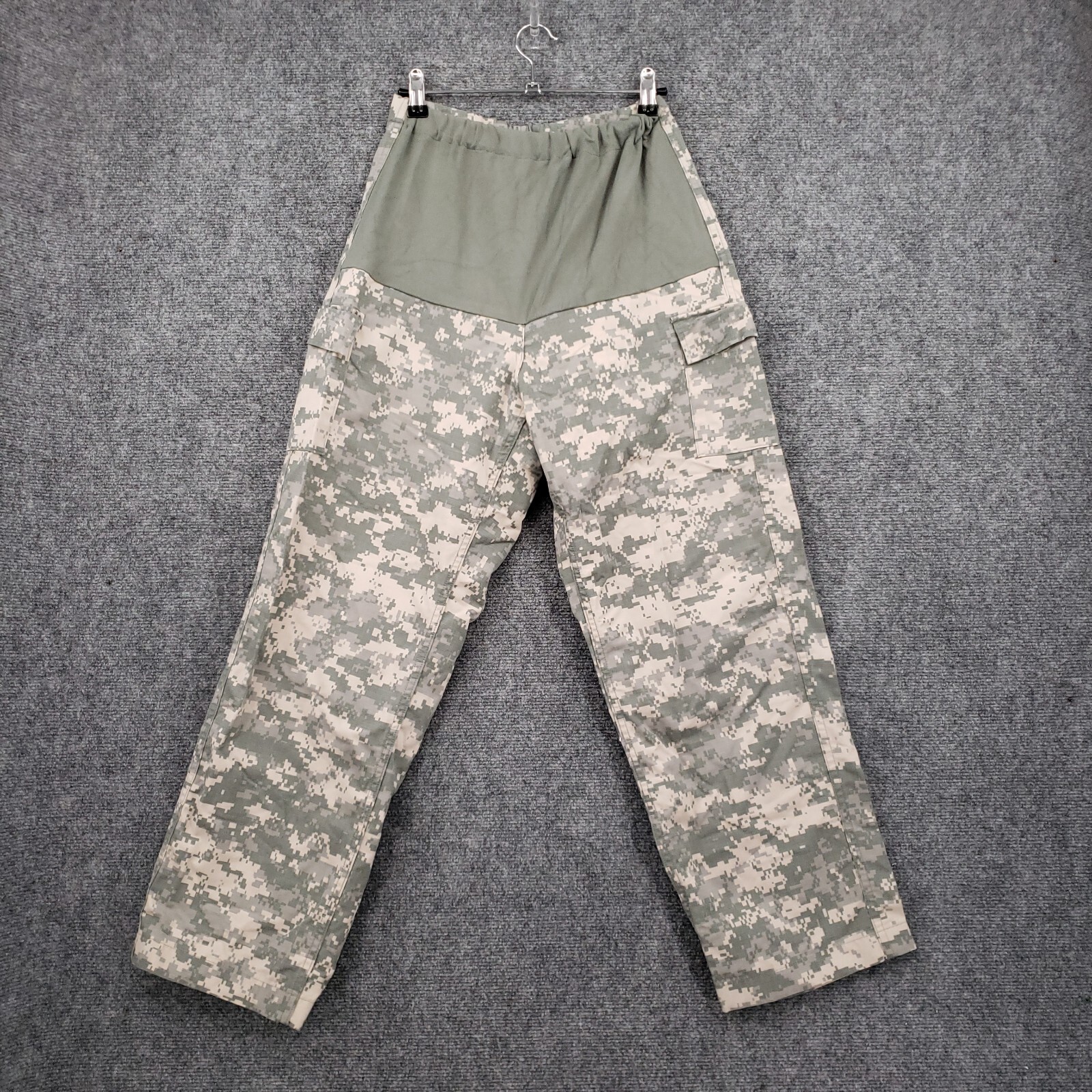 US Army Pants Womens 8 Shorts Gray Maternity Slacks Utility Cargo Work Uniform