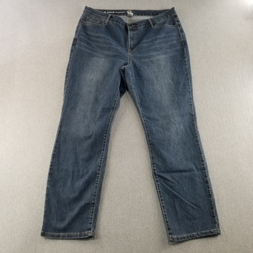 West Port Women's Size 16 Blue Dark Wash Modern Fit Straight