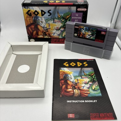 GODS The Bitmap Brothers Super Nintendo SNES game CIB Complete w/ manual