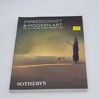 Sotheby's Sale 7380 Impressionist And Modern Art Part Two 11 Nov 1999 Catalog