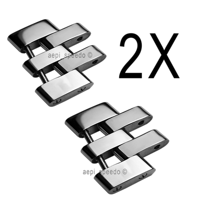 2X ORIGINAL BREITLING CHRONOMAT EVOLUTION 20MM POLISHED LINKS A13356 357A / 372A