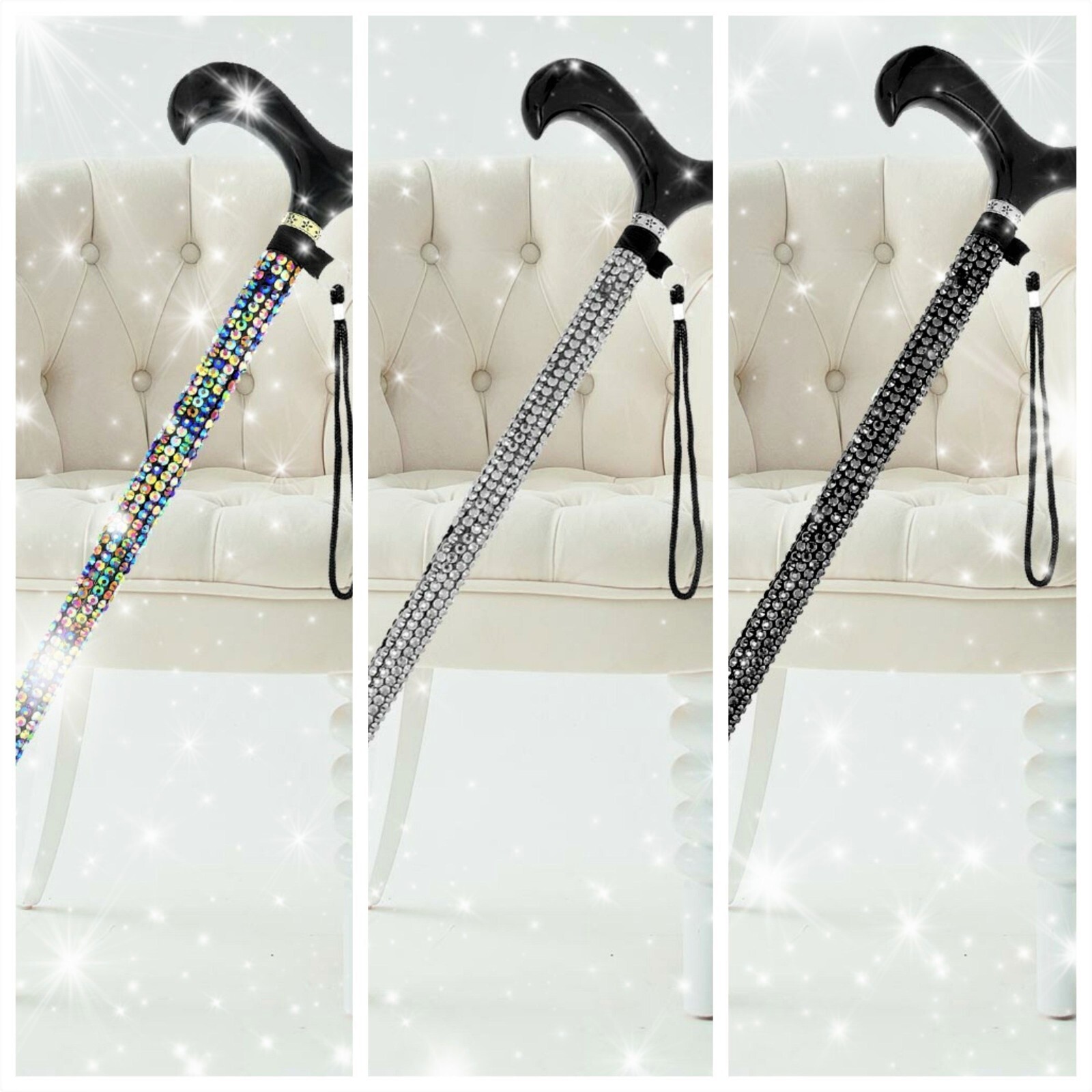 CANE rhinestone walking cane BLING ADJUSTABLE WALKING CANE