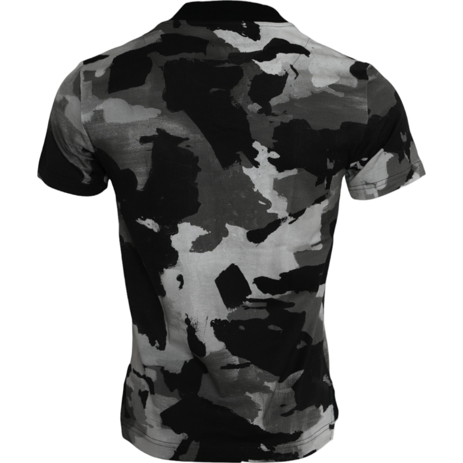 Pre-owned Dolce & Gabbana Tshirt Multicolor Camouflage Cotton Crewneck It44/us34/xs 830usd