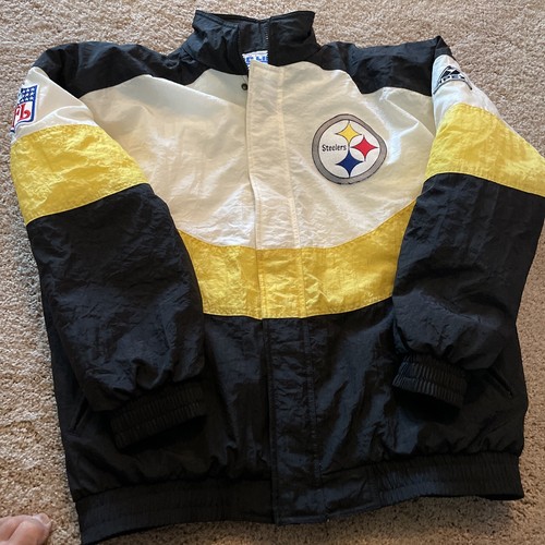 NFL Pittsburgh Steelers フード付きジャケット XXL Men's Black/Gold Pittsburgh Steelers Tie Breaker Vintage