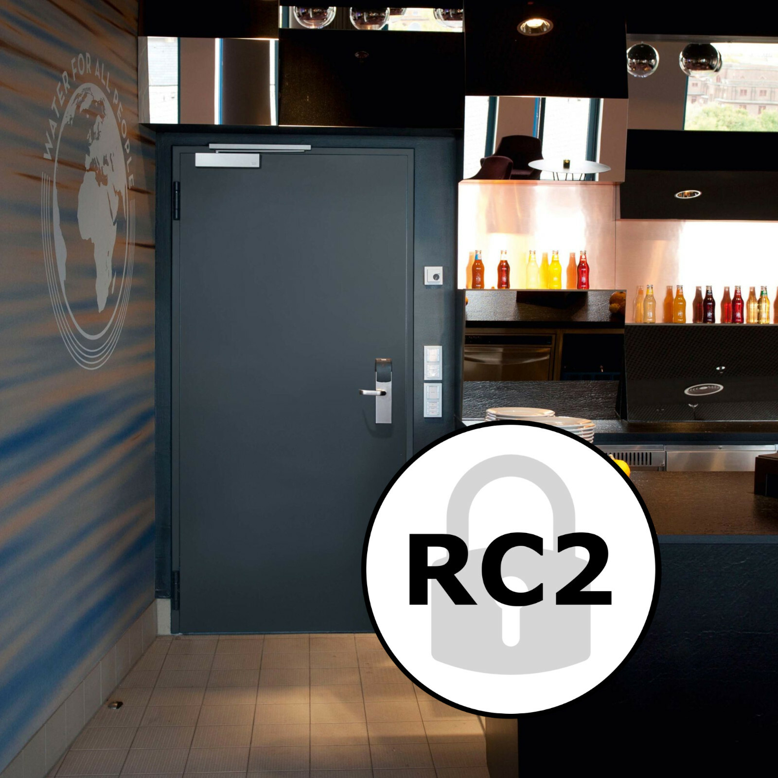 Teckentrup Sicherheitstür RC 2 - 875 x 2000 mm - Typ DW62-1 - kurze Lieferzeit