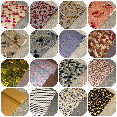 100% Pure Floral Printed Cotton Dress Fabric 45” Wide Dress Craft Poplin 