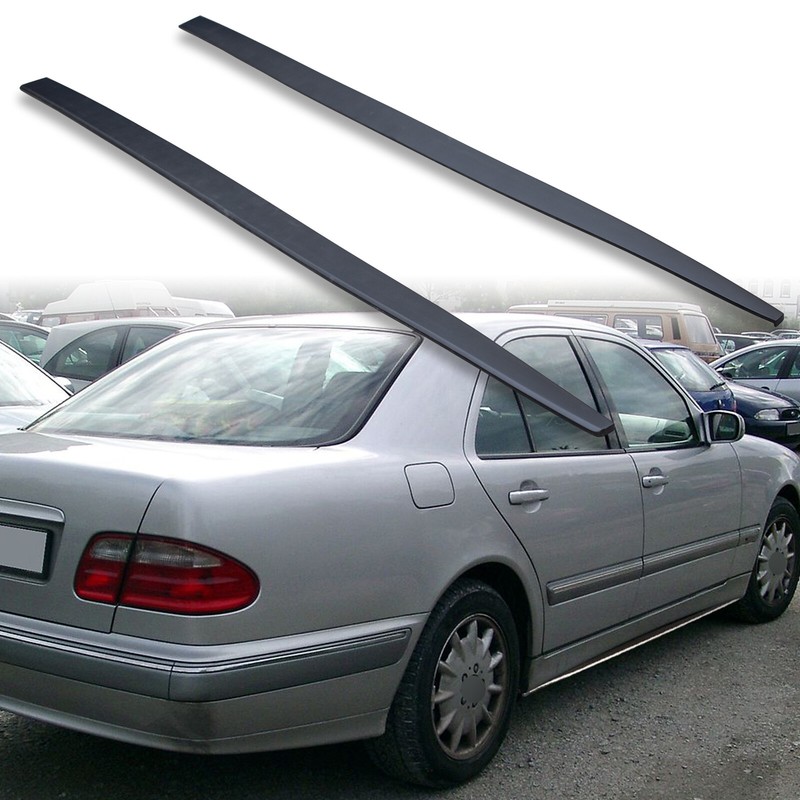 FYRALIP Matte Black Side Skirt Extension Panel For Benz W210 Sedan