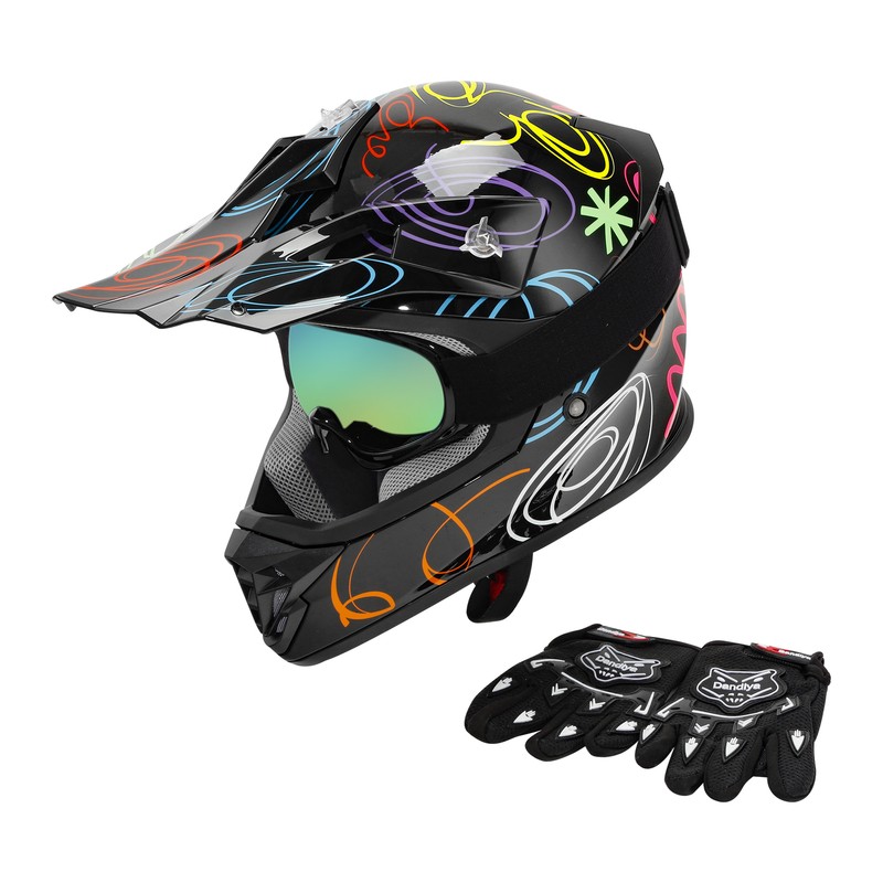 Youth ATV Helmet DOT Kids Motocross Dirt Bike Off Road Full Face Motorcycle UTV